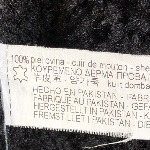 Zara Woman’s Coat M Bomber RAF Black Aviator Fur Shearling Real Leather Jacket - Picture 14 of 15